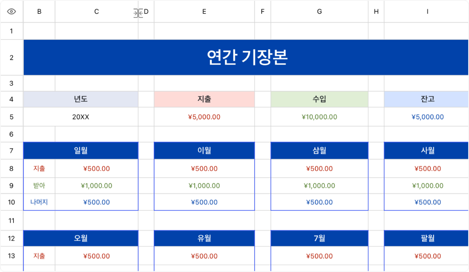 연간 기장본